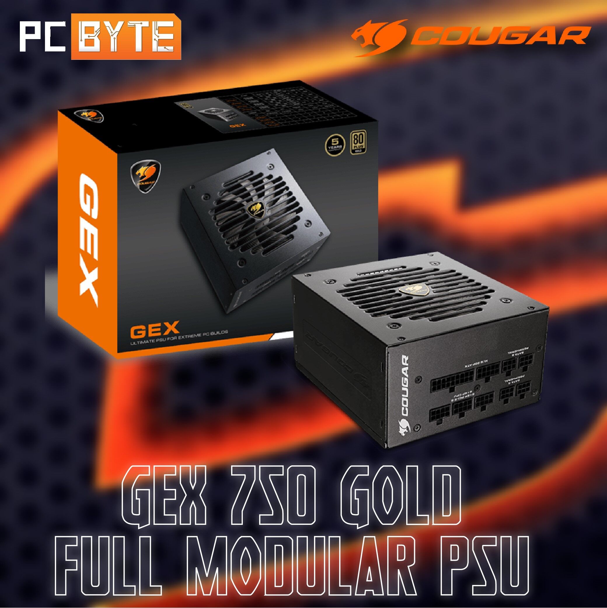 COUGAR GEX 750 - 80Plus Gold Certified 750W Full Modular PSU | Lazada
