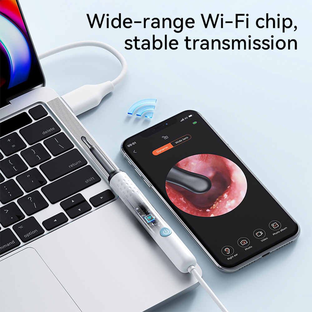 Visual Ear Pick Ear Cleaning Tool Luminous Endoscopy HD Otoscope Ear Wax Picking Spoon For IOS Android
