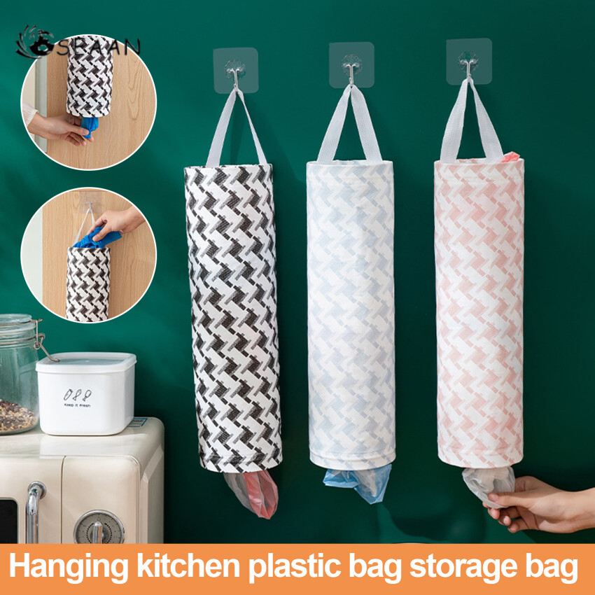 Túi Đựng Bằng Nhựa Lưới Có Móc, Túi Đựng Đồ Treo Túi Lưới Treo Có Thể Giặt Thoáng Khí Gấp Gọn Túi Đựng Rác Cho Nhà Bếp Túi Nhựa