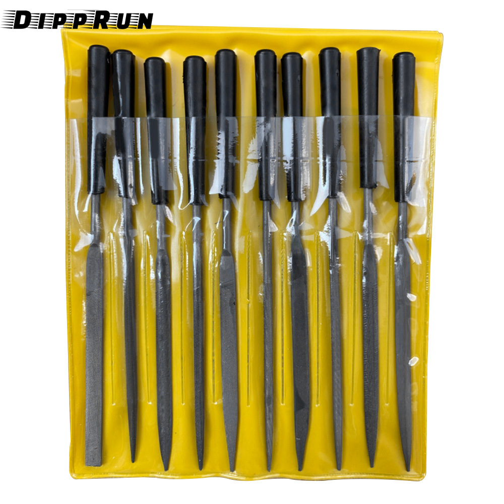 Dipprun 10 cái/5 cái mini Kim cương kim loại Bộ giũa Micro tròn dũa kim tam giác vuông phẳng Bộ Giũa Gỗ Đá ThủY Tinh đồ trang sức công cụ tập tin tốt cho thợ kim hoàn thủ công sở thích 3x140mm