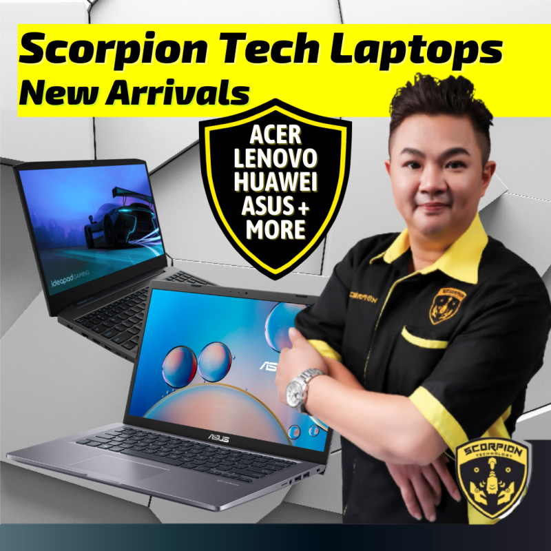 Free Mouse 🔥 Scorpion Laptops LENOVO IDEAPAD 335-15/ IP3-14ADA05/ HP 15S-EQ1018AU/ ASUS M4150 /HUAWEI MATEBOOK D14 N6B Malaysia