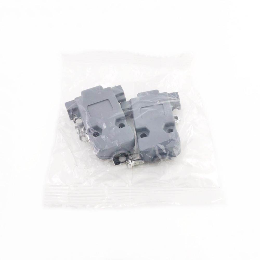 10sets DB9 RS232 Parallel Serial Port 2-Rows 9 Pin D Sub 10pcs Male/Female Solder Connector Plastic Shell Cover