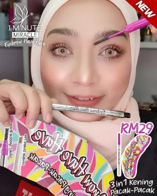 NEW 1 MINUTE MIRACLE HAVE HAVE EYEBROW PACAK PACAK