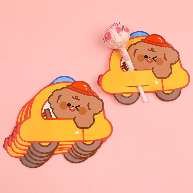 10 Pcs Lovely Cartoon Shaped Gift Cards Children Rewards Candy Deco DIY Paper Cards