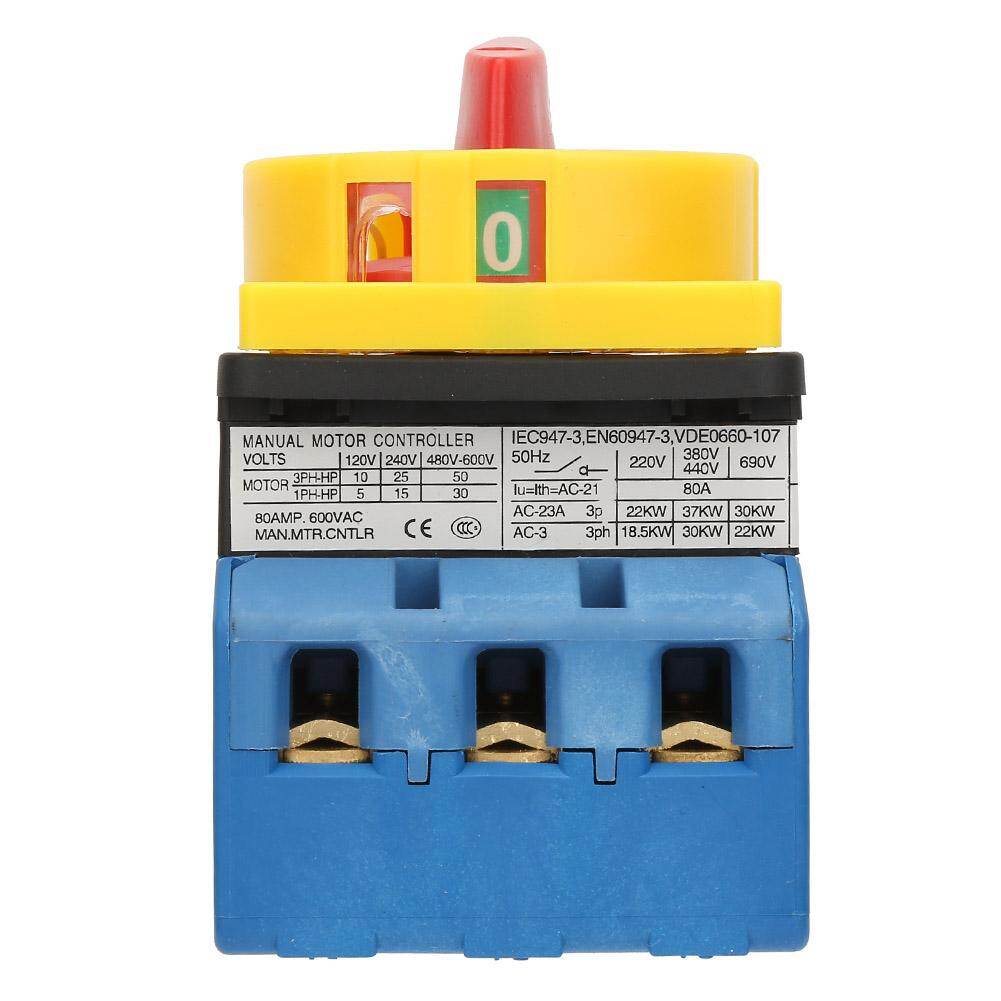 80A/100A Load Circuit Breaker Switch 3-Pole 2-Position Rotary Cam On-Off Power Switch
