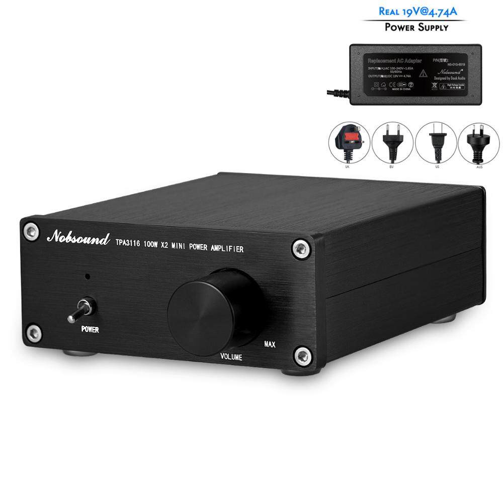 Nobsound Mini Digital Audio Power Amplifier HiFi TPA3116 Stereo Music 2 Channel 100W 2 Black