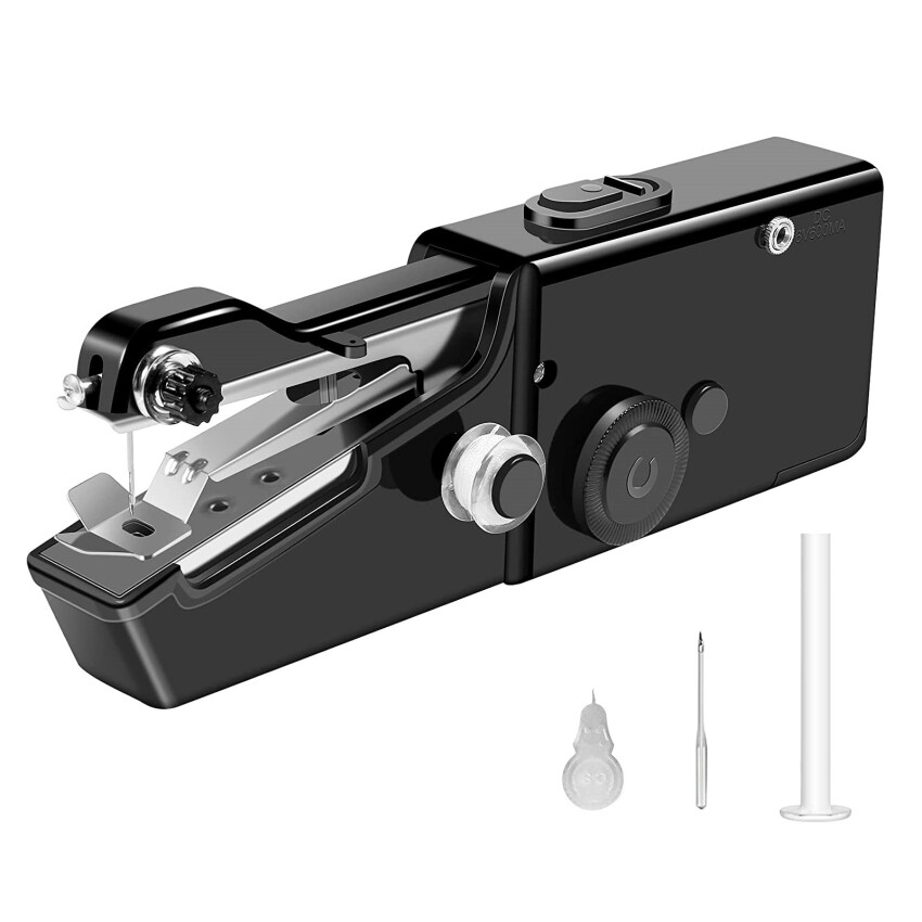 Handheld Sewing Machine, Portable Mini Sewing Machine for Beginners, Cordless Electric Stitching Machine with Sewing Accessories for Clothing, Curtains, Crafts Home Repairing & DIY