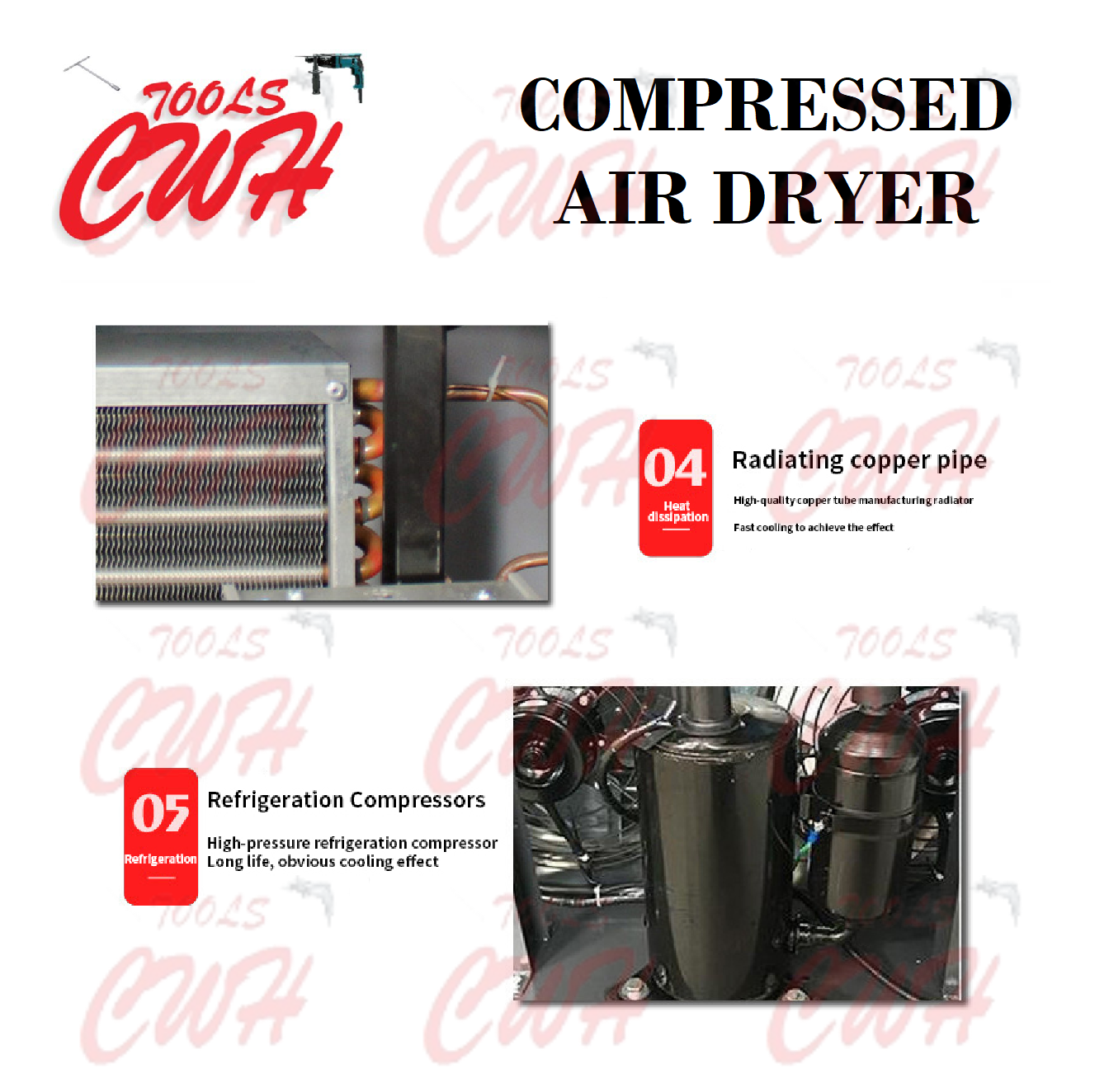 Compressed Air Dryer Room Cooler With Compressor Refrigerant AIR