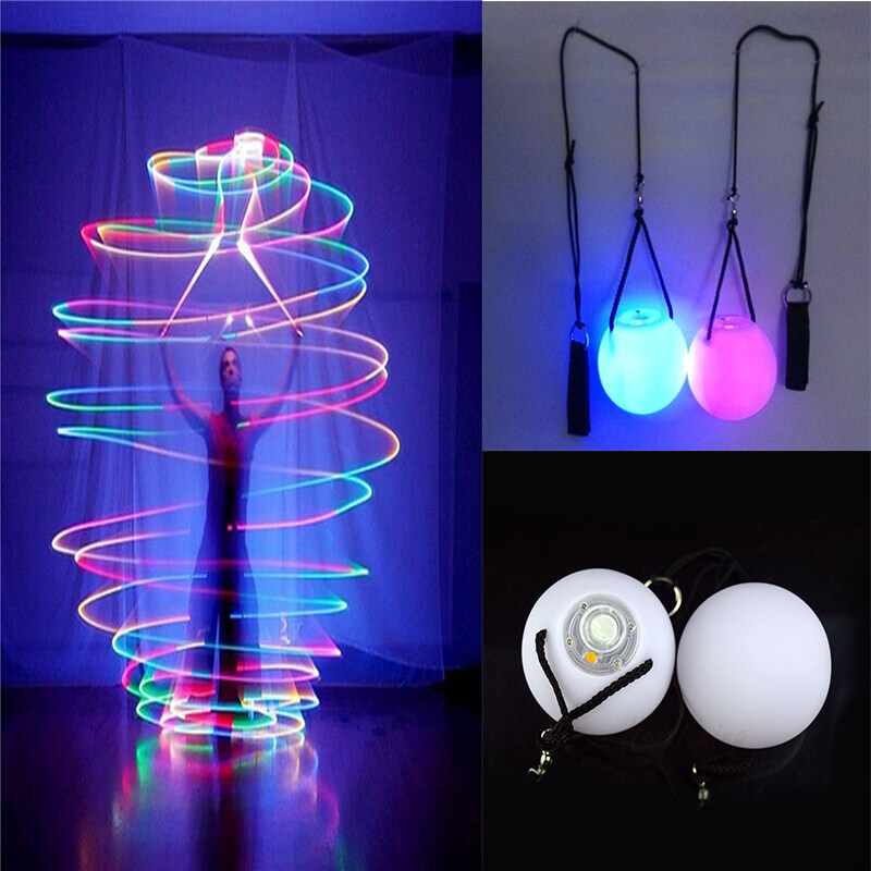 Multi-Colour Glow POI LED Thrown Ball Light Multi-Coloup For Belly Dance X 1 