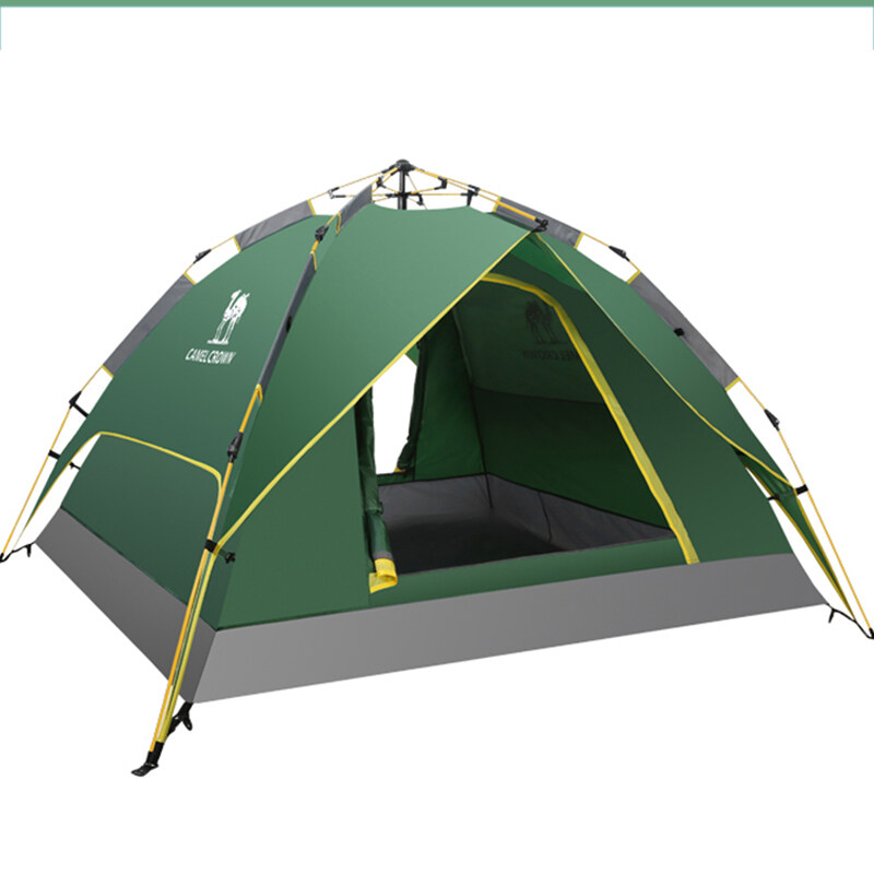 Camel outdoor new 3—4 people 4 season full-automatic rainproof tent instant rapid opening tent for camping, hiking and expeditions