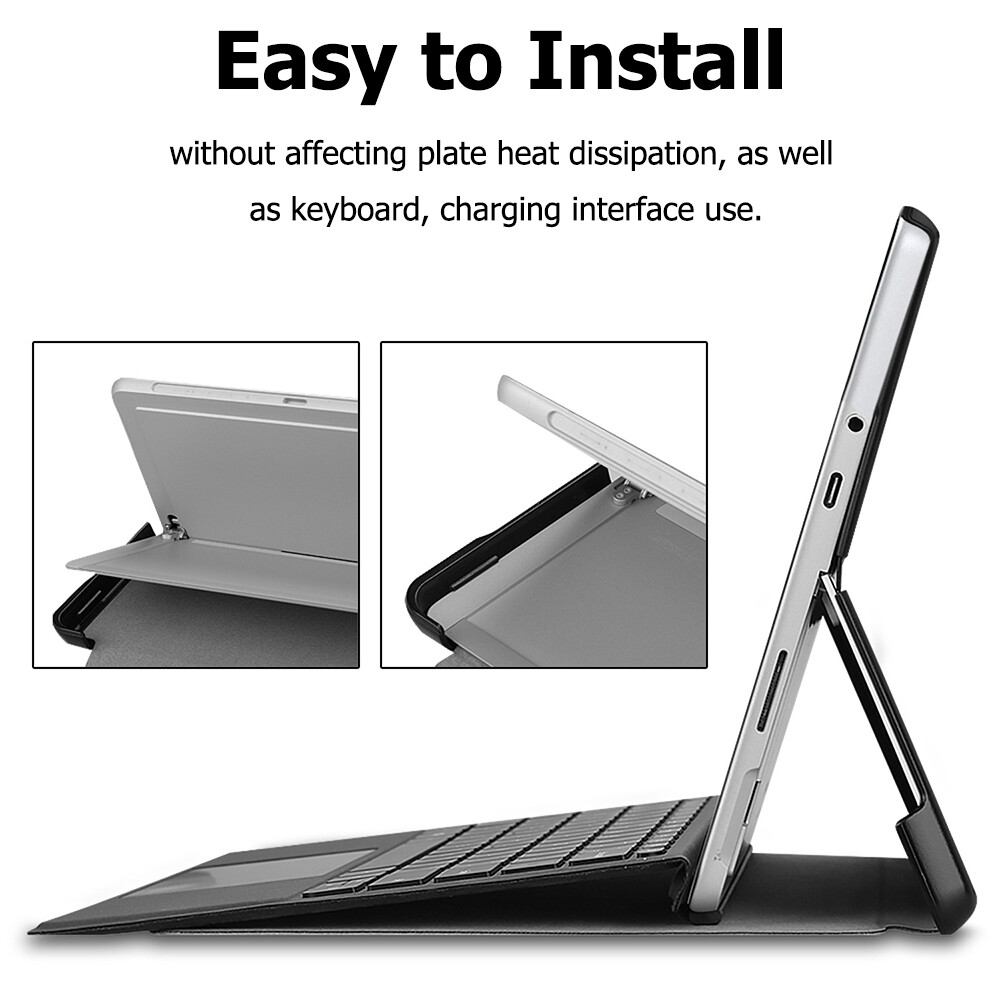 Miimall Cover Case for Microsoft Surface Pro 8, Microsoft Surface Pro 8 Cover Case Multiple Angle PU Leather Slim Light Cover Compatible with Type Cover Keyboard for Surface Pro 8 2021 [The Keyboard is not include]