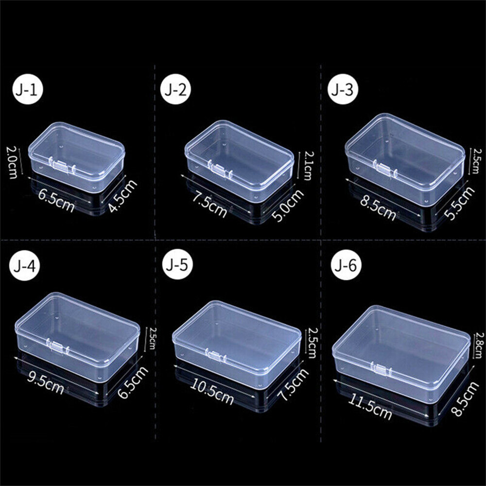 Jewelry Storage Case Small Box Mini Plastic Clear
