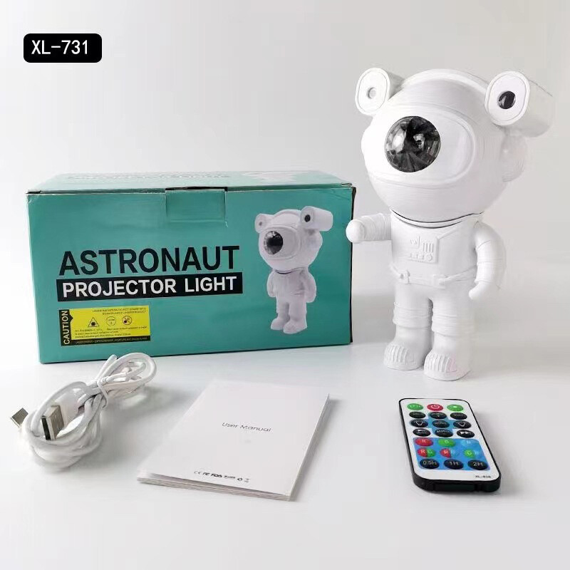 Astronaut starry sky projector lamp, astronaut bluetooth music, aerospace northern lights projector, atmosphere night light