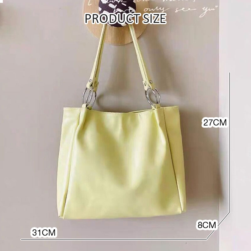 ELACCENT Large-capacity shoulder tote bag simple and versatile daily handbag