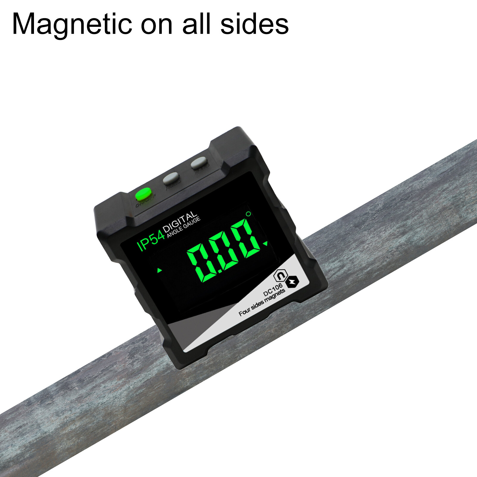 Farfi Digital Angle Protractor High Precision Strong Suction LCD Display Screen IP54 4 x 90 Degree Four-side Magnets Bevel Meter for Manufacturing Useful Digital Angle