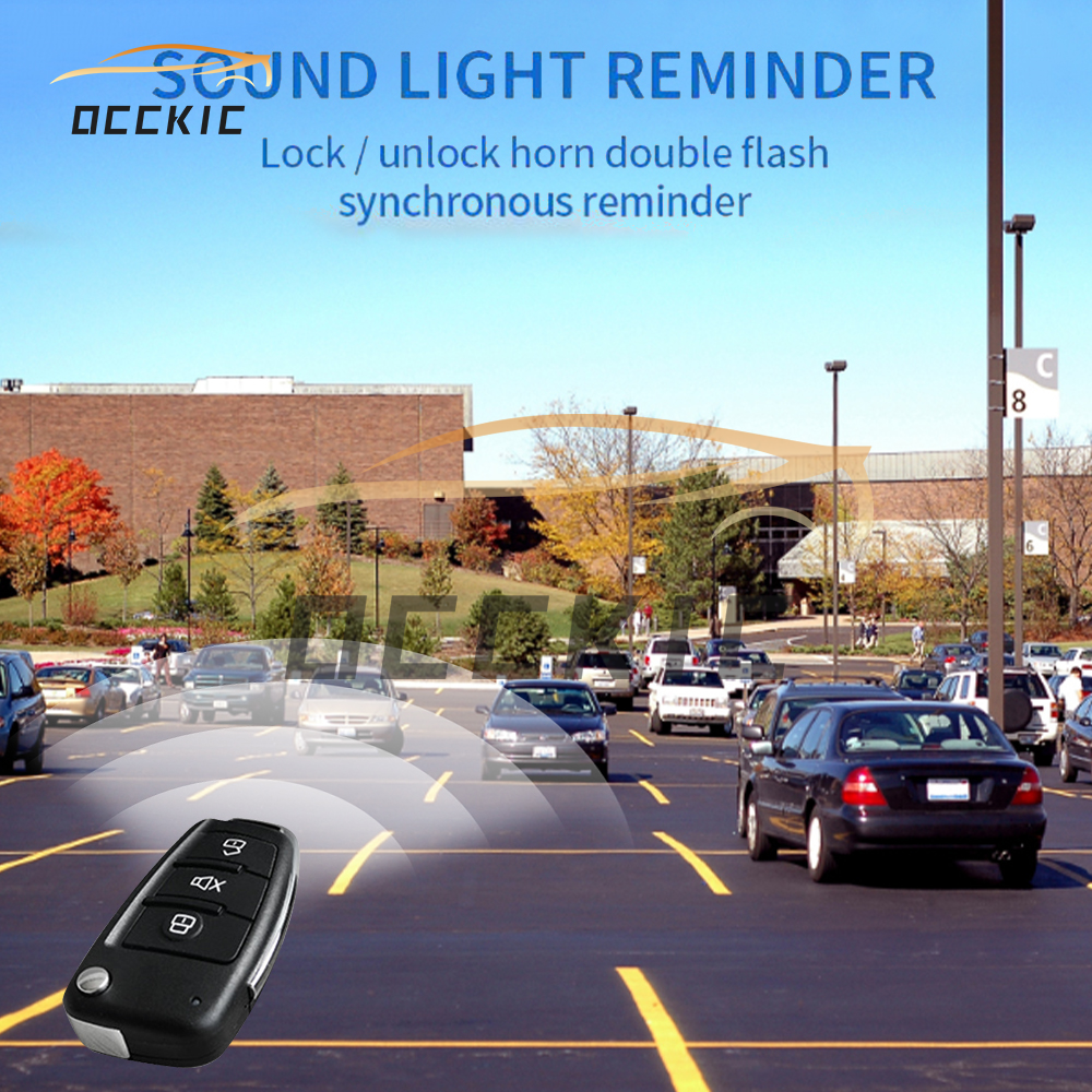 occkic Universal Car Door Lock Keyless Entry System with Trunk Release Button Remote Central Control Box Kit