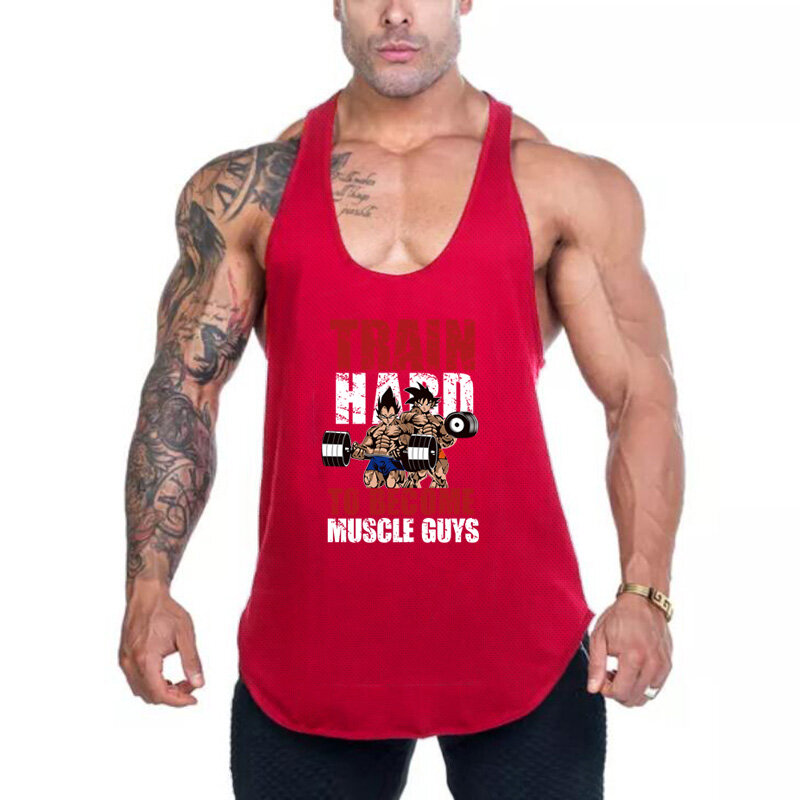 Men Bodybuilding Tank Tops Gym Workout Fitness Mesh Sleeveless shirt Running Clothes Sports Stringer Singlet Male Summer Vest