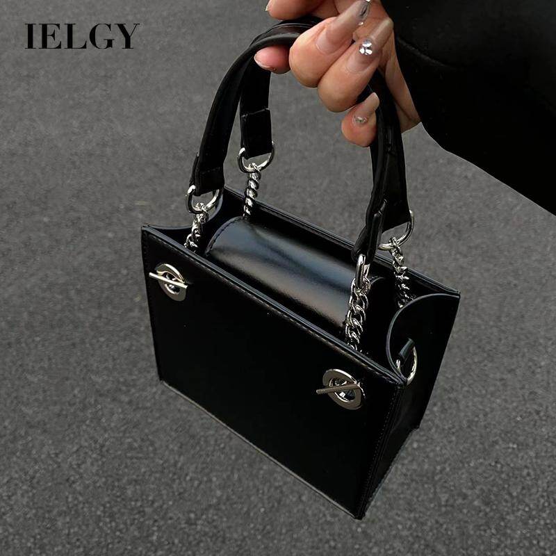 IELGY mini messenger bag Women's simple and versatile solid color shoulder bag square bag