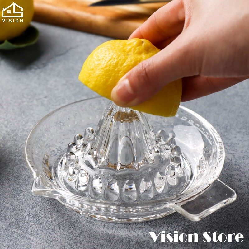 Vision Manual Glass Orange Juicer Hand Held Press Lemon Squeezer Kitchen Press Tool Citrus Squeezer Juicer