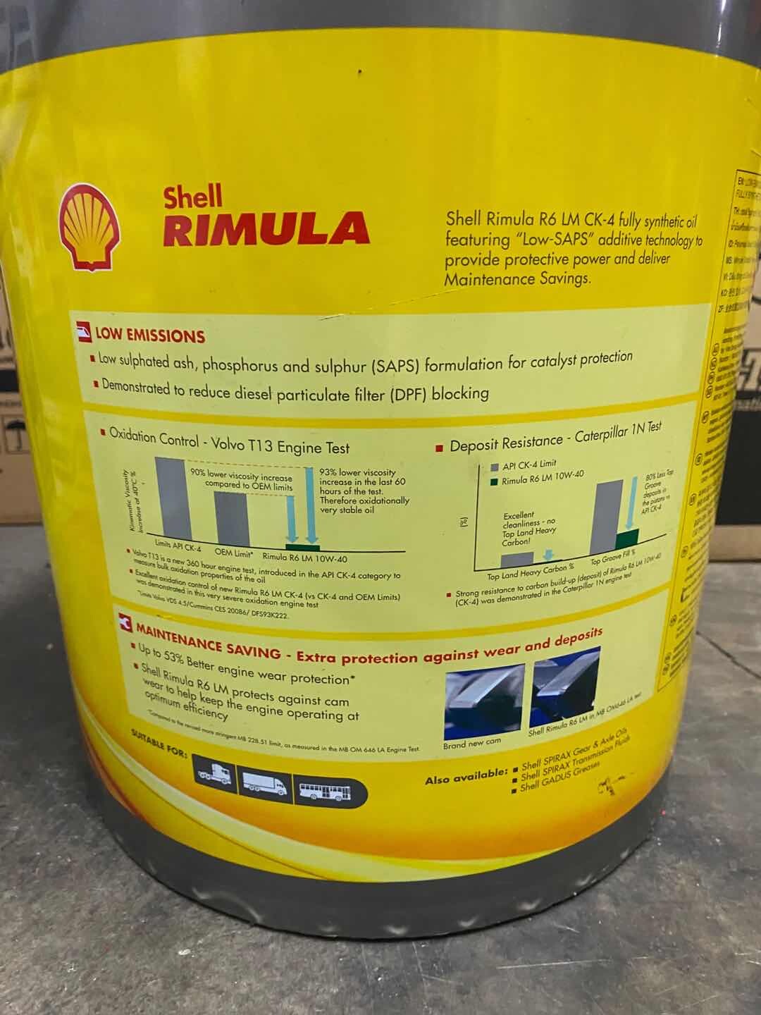 メンテナンス Shell RIMULA R6 LM 10W-40 Shell Rimula R6LM 10W-40 Engine Oil - 20 Litres: Buy Online