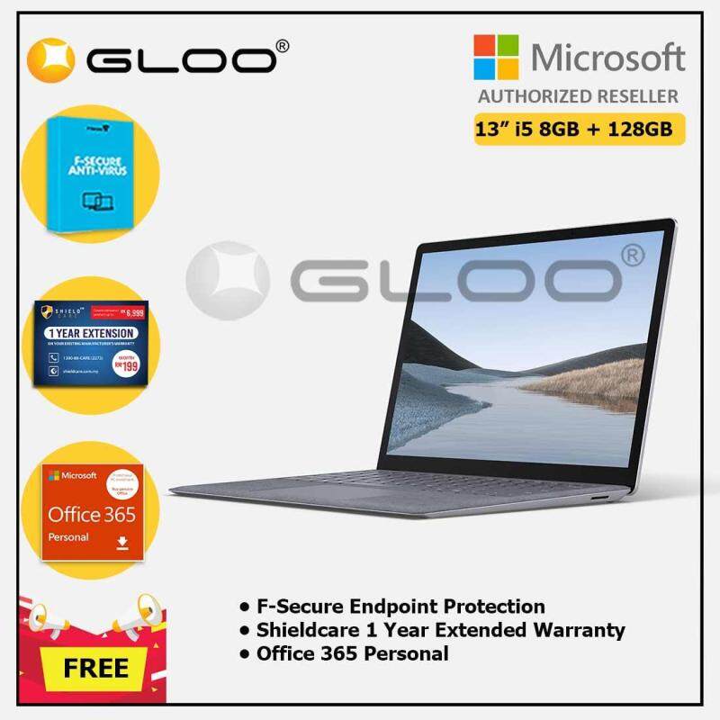Microsoft Surface Laptop 3 13 Core i5/8GB RAM - 128GB Platinum - VGY-00016 + Shieldcare 1 Year Extended Warranty + F-Secure Endpoint Protection + Office 365 Personal (ESD) Malaysia