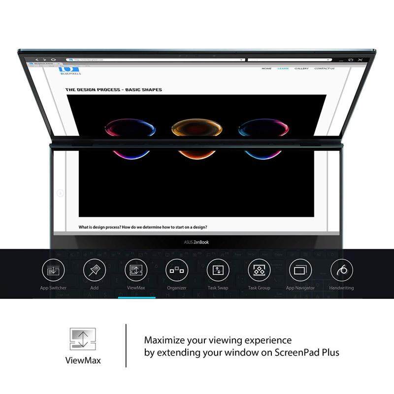 Asus ZenBook Pro Duo UX581 15.6” 4K UHD NanoEdge Bezel Touch, Intel Core i7-9750H, 16GB RAM, 1TB PCIe SSD, GeForce RTX 2060, Innovative Screenpad Plus, Windows 10 Pro Malaysia