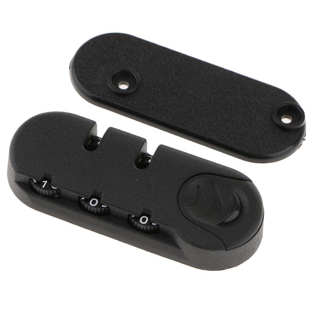 footful 3 Digital Code Combination Padlock Luggage Suitcase Travel Handbag Secure Lock (Black) - DS-004A