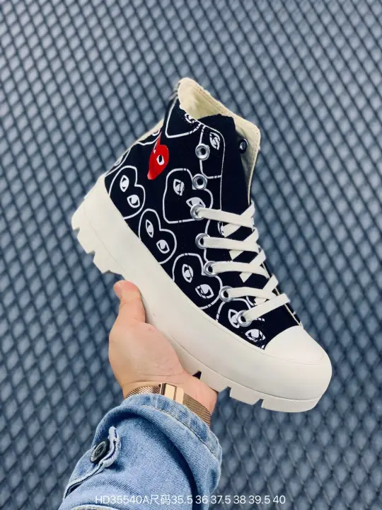 comme des garcons x converse black