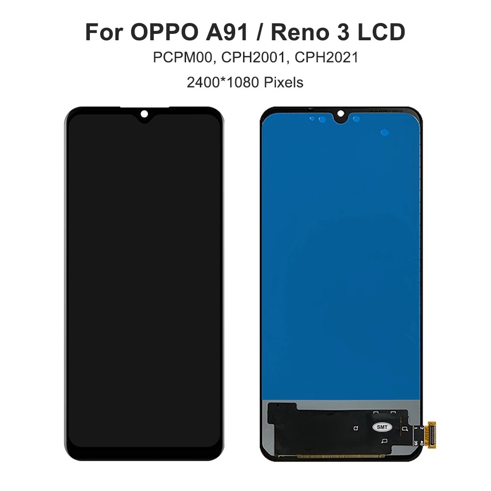 6.4" For Oppo A91 LCD PCPM00 Display Touch Screen Digitizer Assembly Replacement For Oppo Reno3 Reno 3 Screen