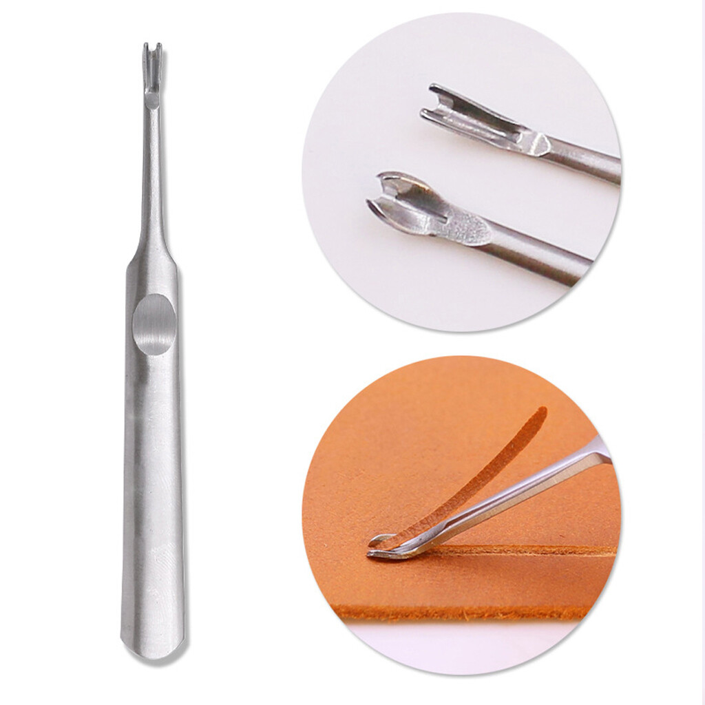 Dolity U V Shaped Stitching Groover Skiving Edge Beveler Leathercraft Leather Tool Kit