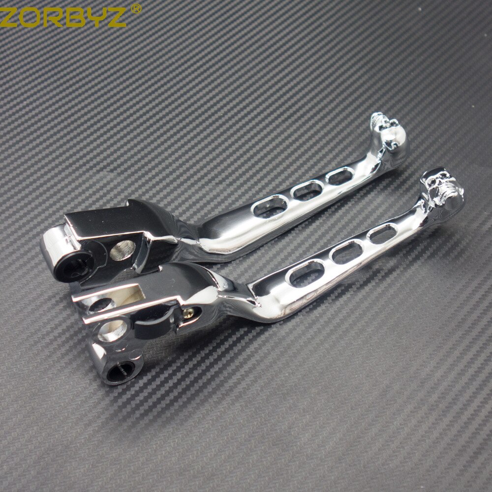 Motorcycle Chrome Skull Brake Clutch Lever For Harley Softail Night Train Dyna