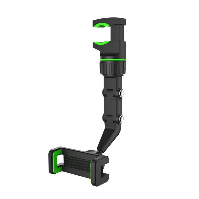 Car Phone Holder Rearview Mirror Mount 360 Rotate Hidden Navigation Hanging Bracket Multifunctional Stand Phone 4.0-6.1 Inch