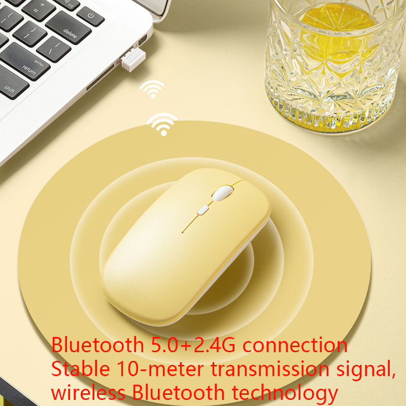 Chuột bluetooth không dây cho ipad/Macbook máy tính xách tay bluetooth chuột 2.4GHz không dây quang có thể sạc lại chuột siêu mỏng im lặng chuột cho PC/máy tính xách tay/điện thoại/máy tính bảng