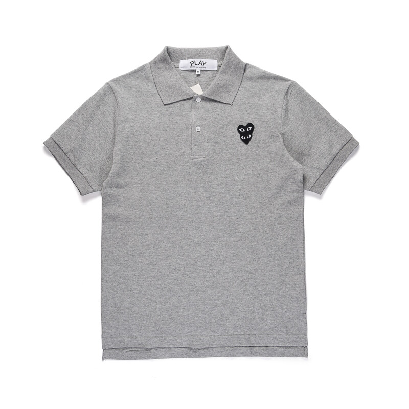 Play comme des garcons rei kawakubo cdg short-sleeved t-shirt for men and women couple love polo shirt