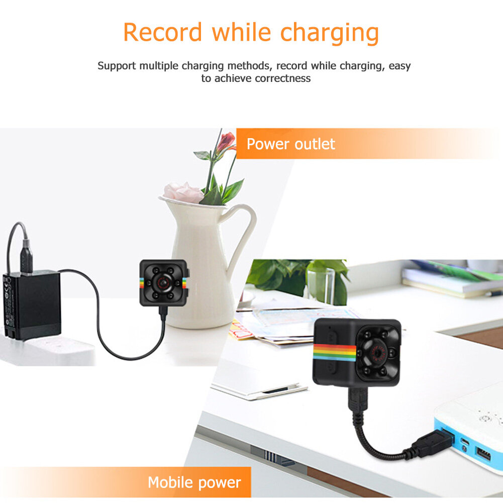 Camera Mini SQ11 Máy Ghi Hình DV Nhìn Đêm Cảm Biến Chuyển Động Full HD 1080P