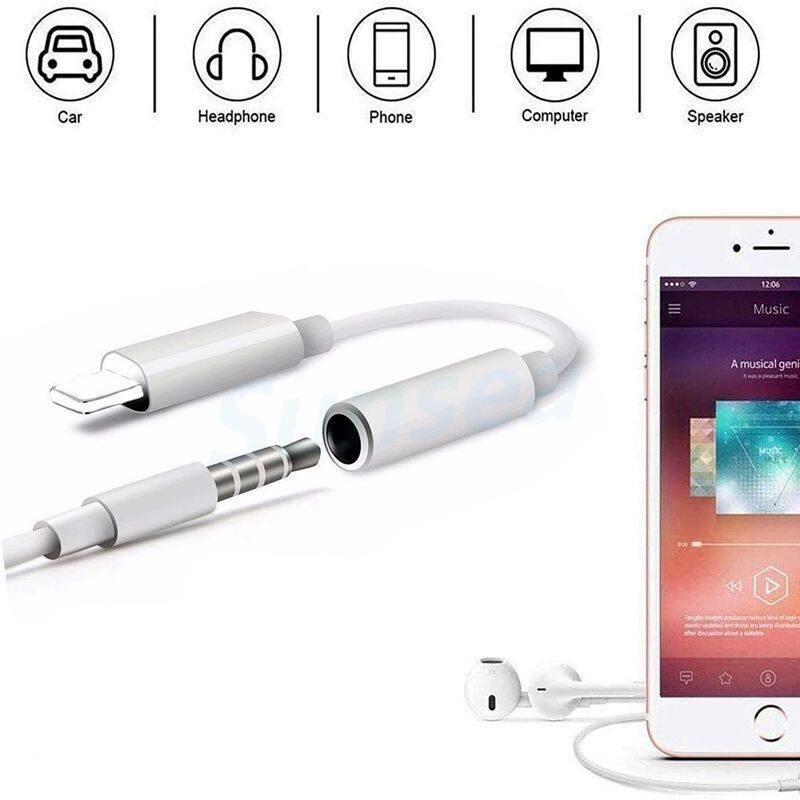 Aux Audio Cable for A.p.p.l.e Iphone Dongle Lightning to Headphone 3.5