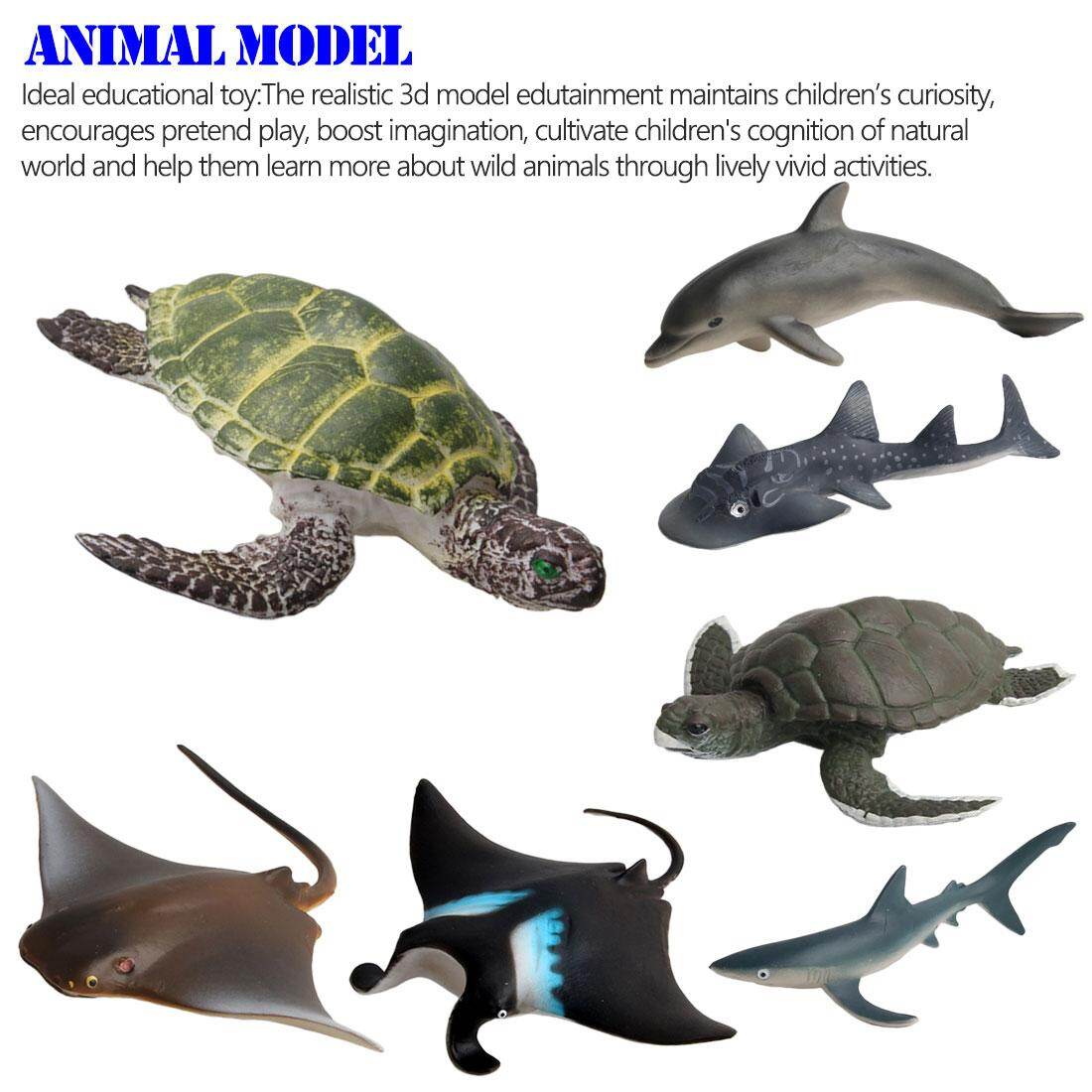 Simulasi Hewan Laut Hewan Set Ikan Paus Hiu Turtle Kepiting Mainan Lumba Lumba Angka Anak Anak Pendidikan Koleksi Hadiah