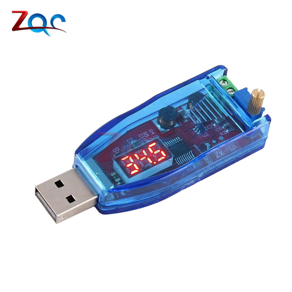 DC-DC 5V Đến 3.3V 9V 12V 24V USB Bước Lên Xuống Mô-đun Cung Cấp Điện Có Thể Điều Chỉnh Boost Buck Bộ Chuyển Đổi Ra DC 1.0V-24V Có Vỏ