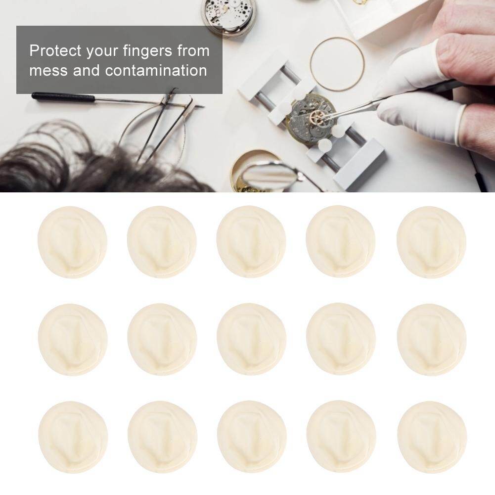 100pcs Latex Rubber Finger Cots Set Fingertips Protector Working Gloves Tool Kit