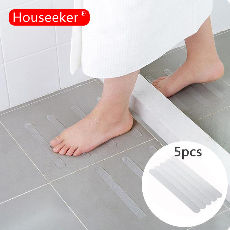 5/10/15/20Pcs Stair Steps Bathroom Bathtub Non-Slip Stickers Tape Transparent Waterproof Stickers Bathroom Accessories