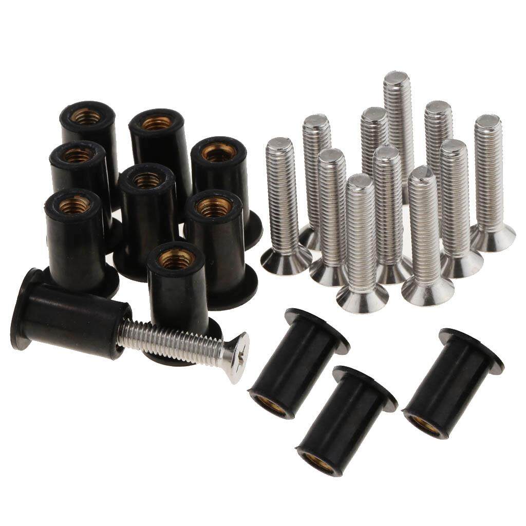 12pcs Metric Rubber Well Nuts Blind Fastener Wellnuts Kit Screws Kayak Accessory