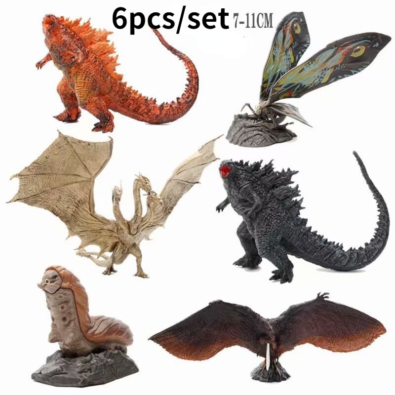 FastShipping 6pcs Godzilla King of the Monsters Action Figure Godzilla Mothra King Collectible Model Toy Children Gift