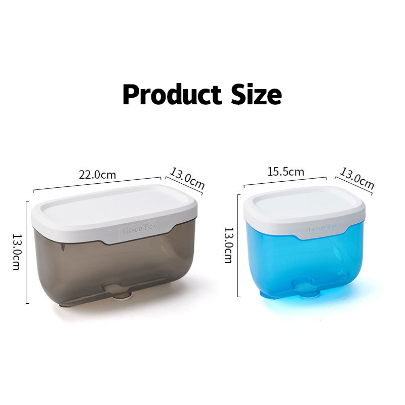 Tissue box transparent non-perforated wall-mounted toilet tissue box creative simple waterproof and moisture-proof toilet pumping box