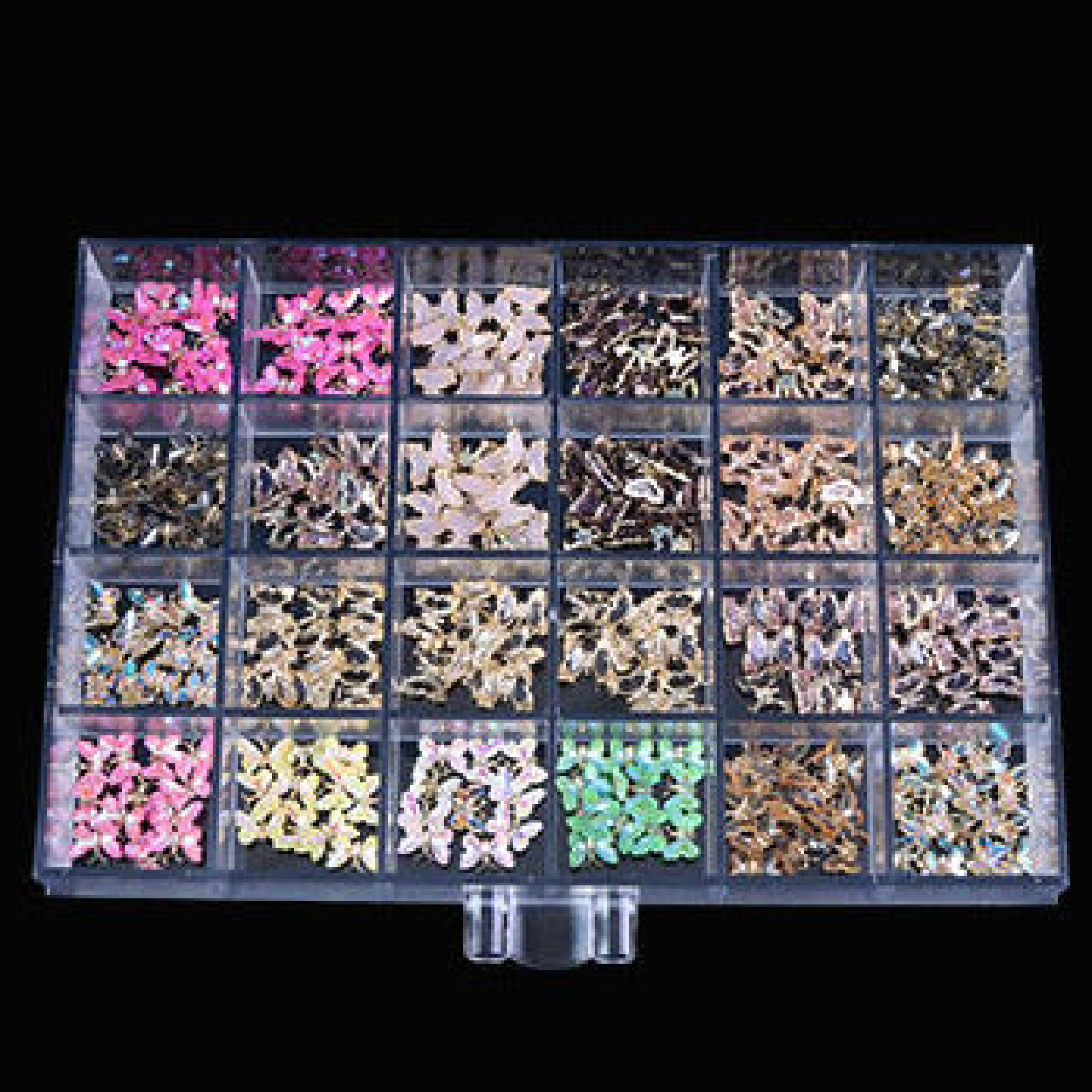 Tri-layer large capacity acrylic makeup earring 72 umbrella nail organizer storage box necklace useful storage box