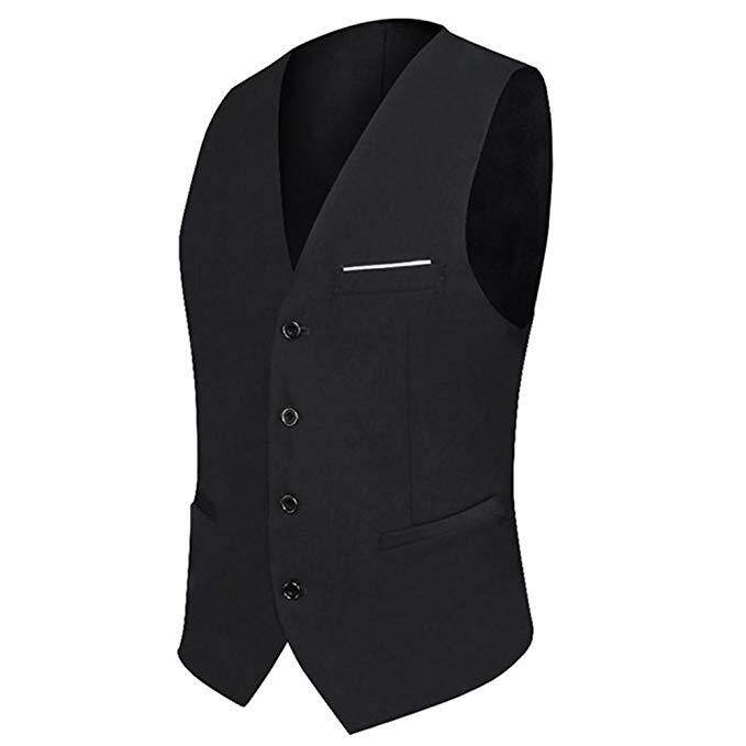Men's Slim Fit Suit Vest Waistcoat S-6XL