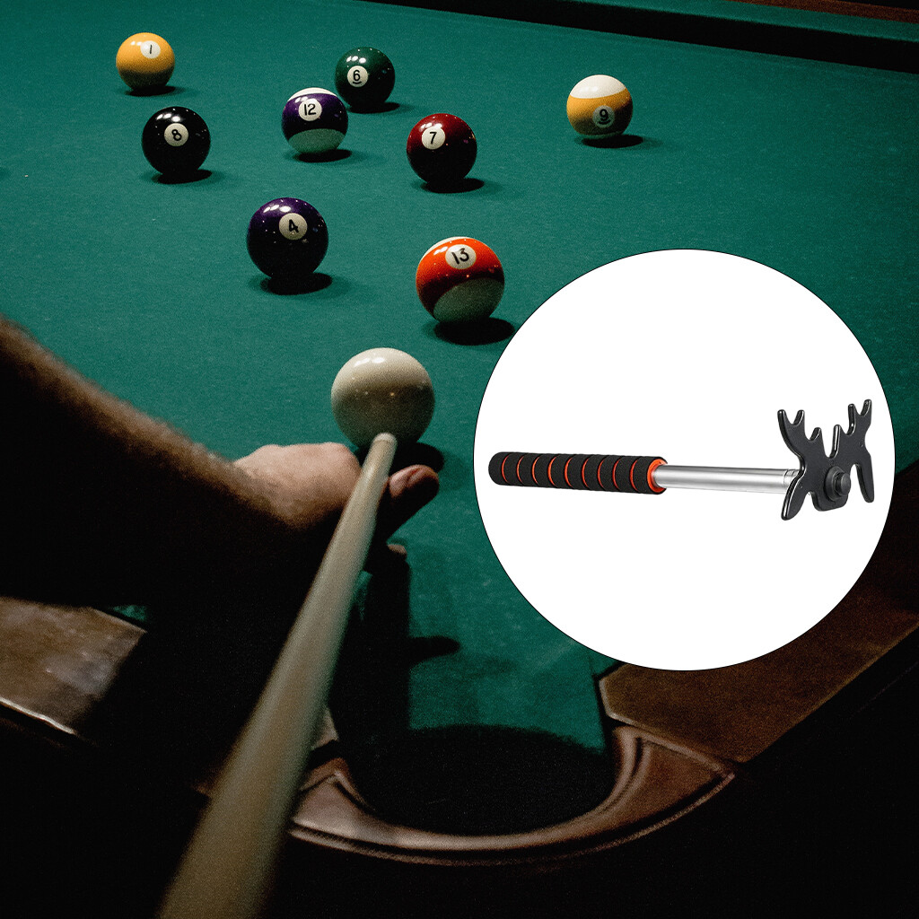 Miatoo Retractable Billiards Pool Cue Stick Bridge Head Removable Metal Accessory