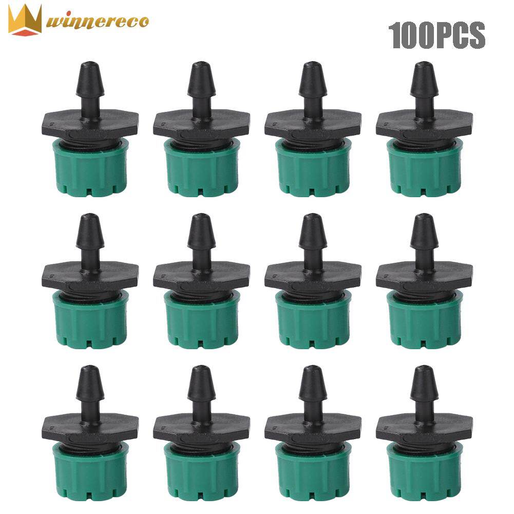100pcs Adjustable Water Dropper Micro Flow Irrigation Hose Drip Head Kit