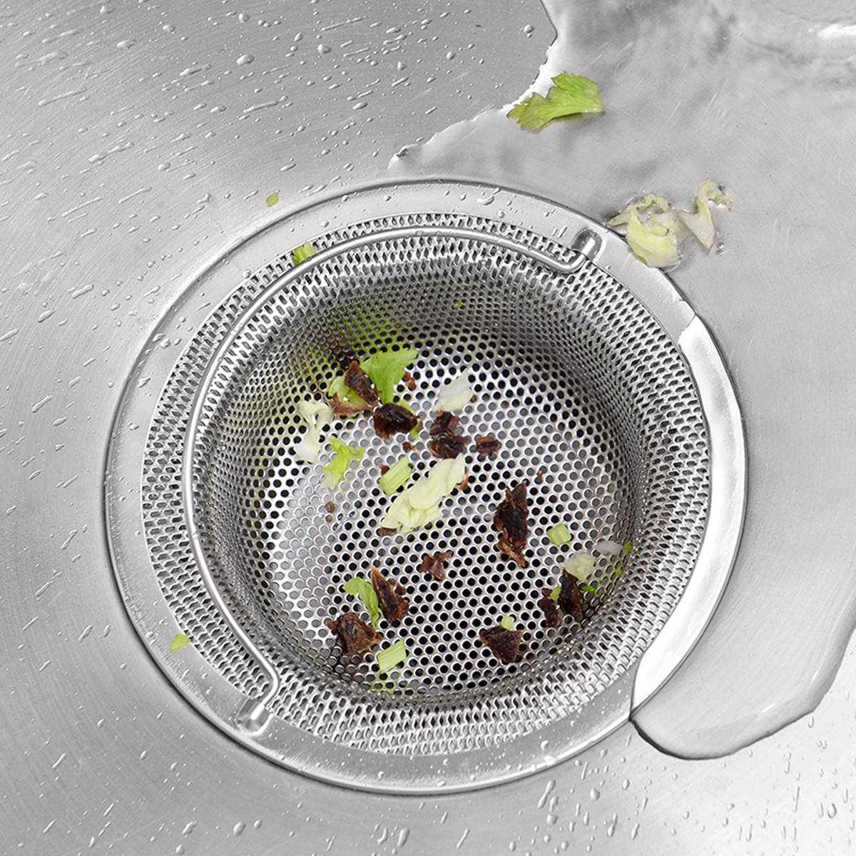 LITCHII Kitchen with Handle Bathroom Filter Fine Mesh Waste Stopper Colander Sink Drain Strainer Basket Catcher