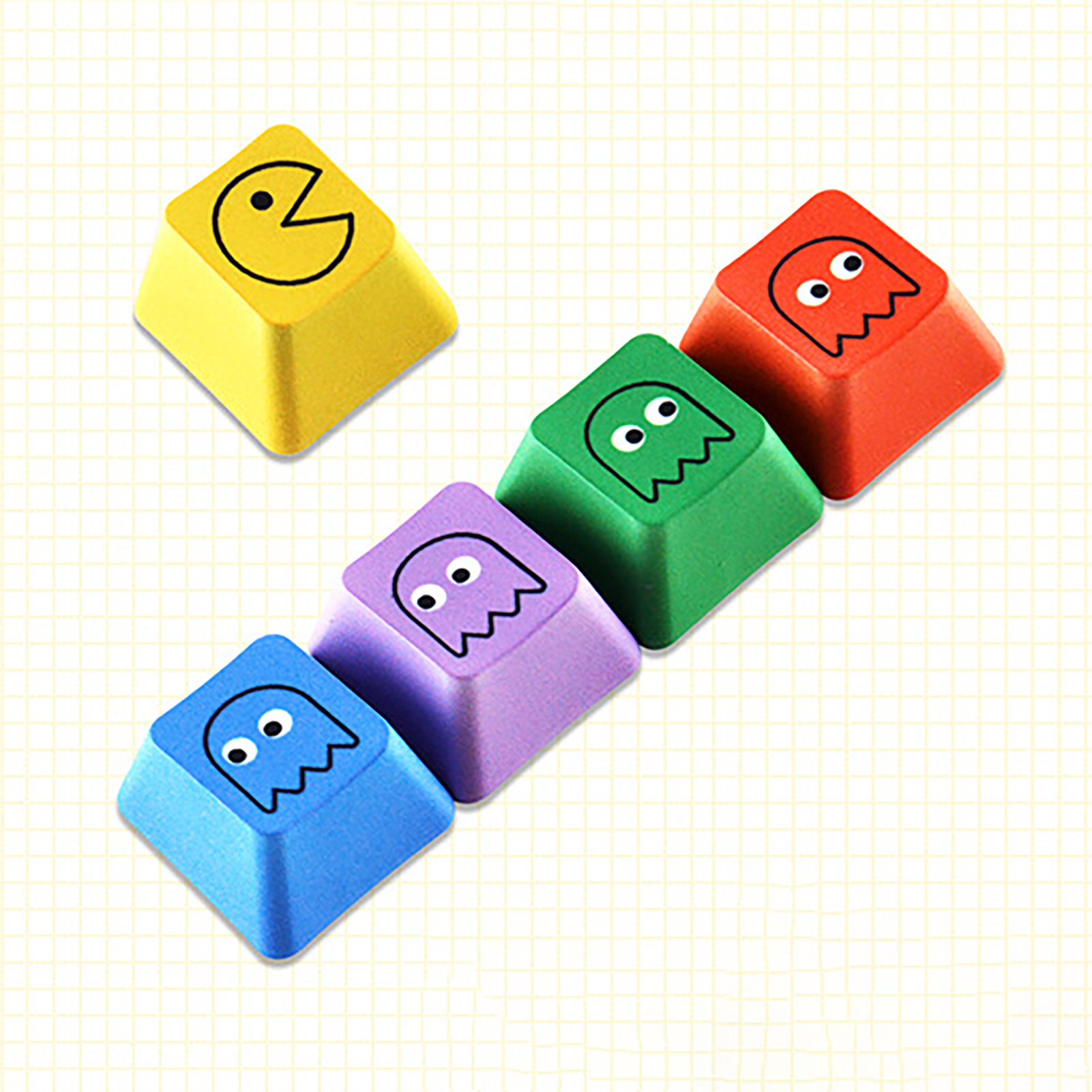 5Pcs Keycaps Comfortable Wear-resistant Ergonomic Non-fading Indeformable Replacement PBT Gaming Keyboard Key Cap for Office PBT Key Caps