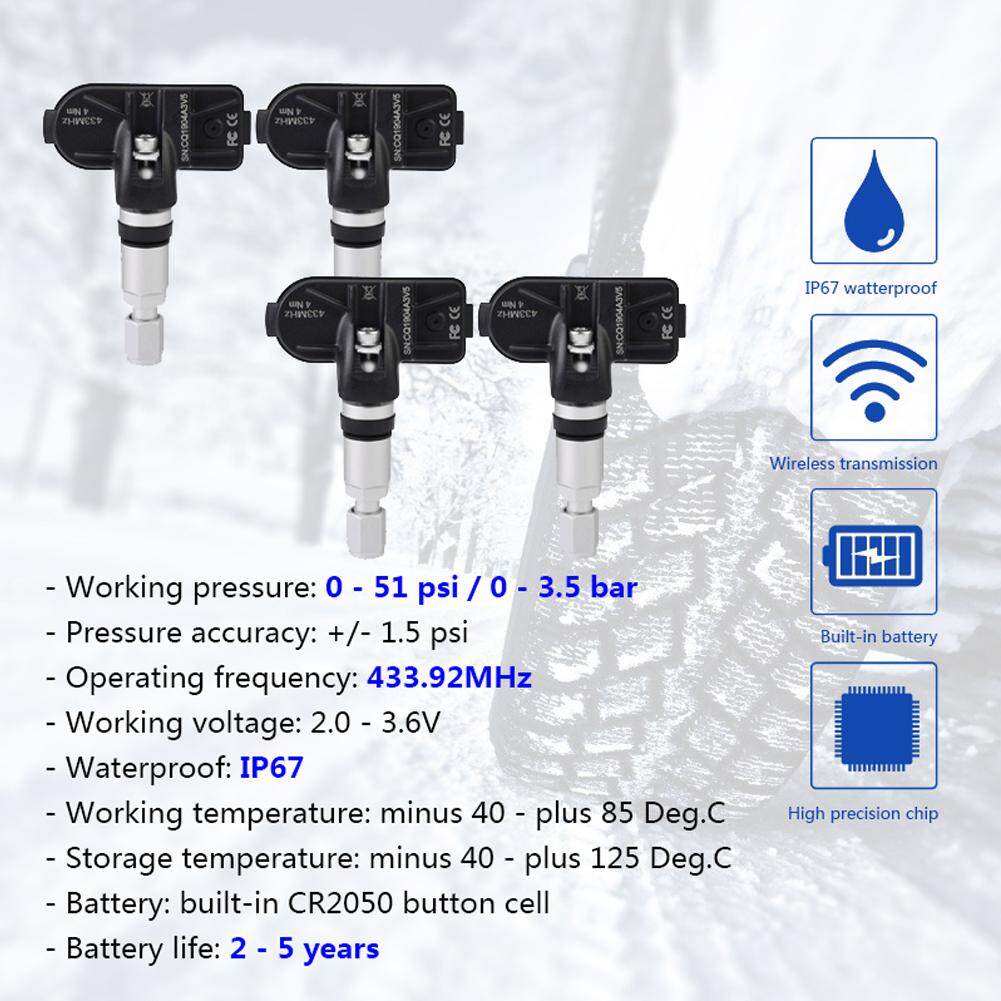 【Mặt Hàng Tốt 】 Hệ Thống Giám Sát Áp Suất Lốp Xe Hơi Tự Động USB TPMS Với Bộ Cảm Biến Bên Trong Cho Điều Hướng Android